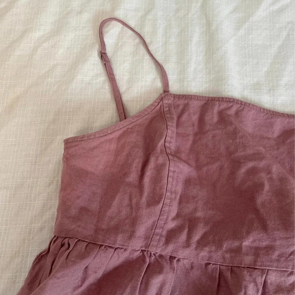 Pacsun LA Hearts Purple tie linen like tank top small - Picture 3 of 4